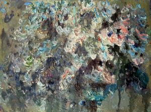 Painting, Expressionism - Bird cherry blossoms