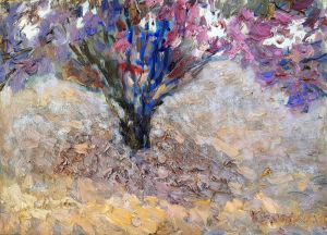 Painting, Landscape - In the shade of the lilac