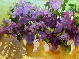 Painting, Still life - scent of lilac