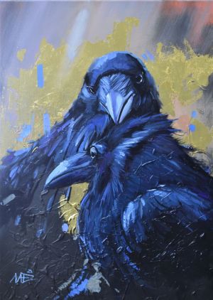 Painting, Animalistics - CROW