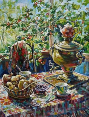 Painting, Still life -  tea party