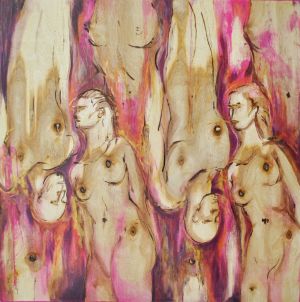 Graphics, Nude (nudity) - Golden threads of love