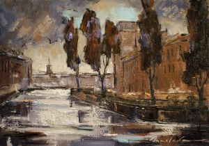 Painting, City landscape - The Griboyedov Canal