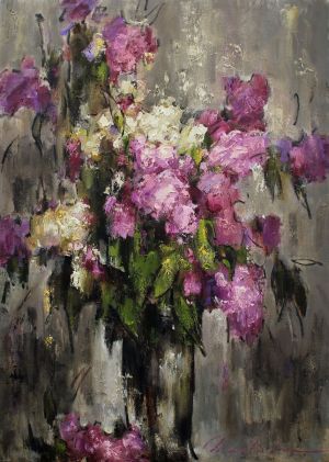 Painting, Still life - Lilac