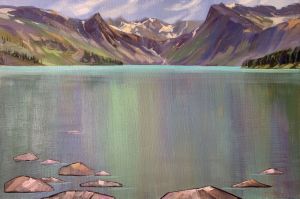 Painting, Landscape - Lake Verkhneye Multinskoe