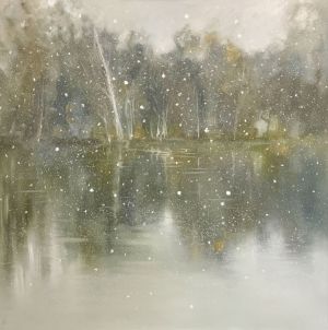 Painting, Landscape - «The first snow»