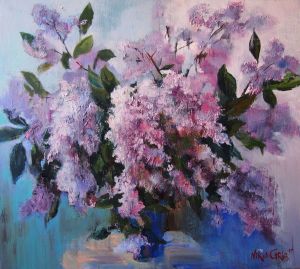 Painting, Impressionism - Lilac