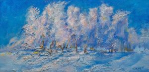 Painting, Impressionism - Frosty day