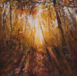 Painting, Impressionism - Autumn forest
