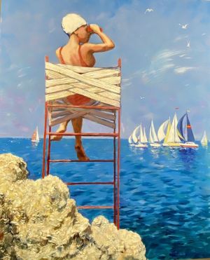 Painting, Seascape - Sailing regatta