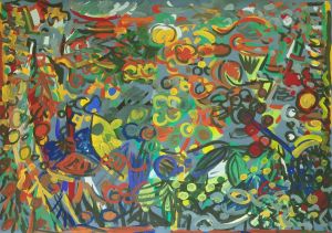 Painting, Tempera - In the corner