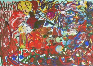 Graphics, Figurative painting - Help of a tambourine