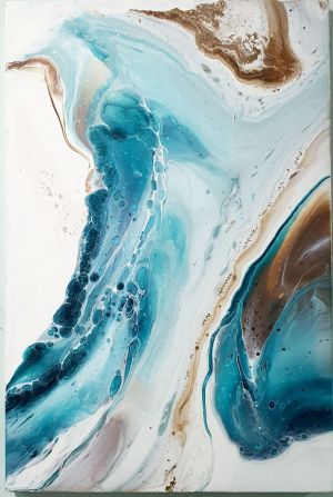 Painting, Interior - TURQUOISE WAVE