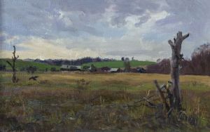 Painting, Landscape - Rural landscape