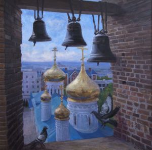 Painting, Realism -  Bell tower