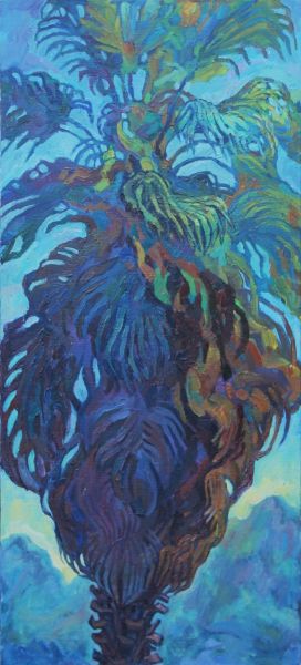 Painting, Landscape - palm tree portrait.