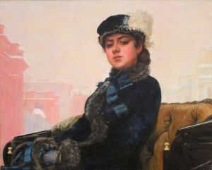Painting, Portrait - A copy of the work of I. Kramskoy «Unknown» 1883.
