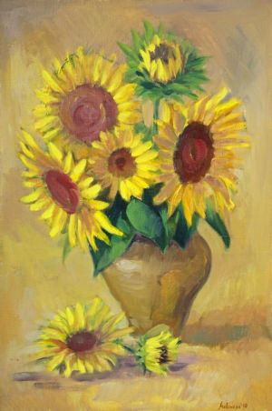 Painting, Still life - Sunflowers