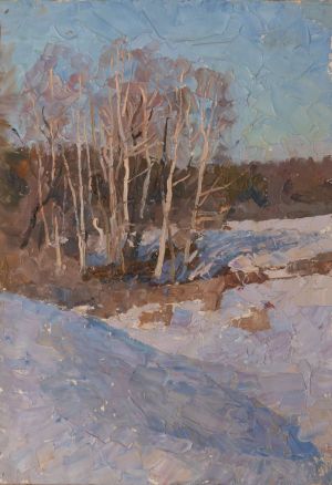 Painting, Landscape - «Konev bor March».