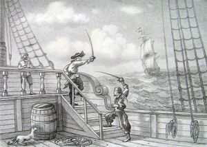 Graphics, Pencil - pirate scene