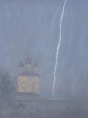 Painting, Landscape - Lightning