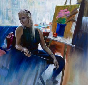 Painting, Realism -  Portrait of Valentina