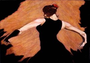 Graphics, Linocut - Flamenco