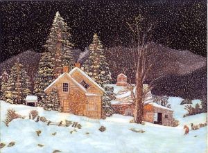 Graphics, Landscape - A copy of a painting by Fred Swan Silent Night