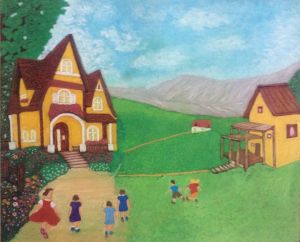 Graphics, Figurative painting - House of happiness