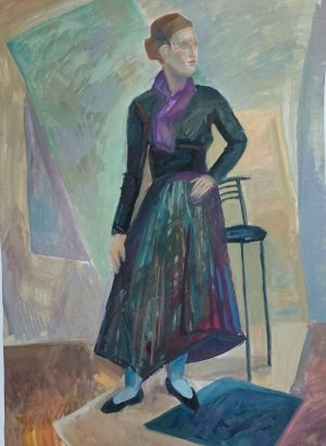 Painting, Academism - Portrait of a woman