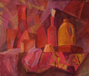 Painting, Academism - Red still life
