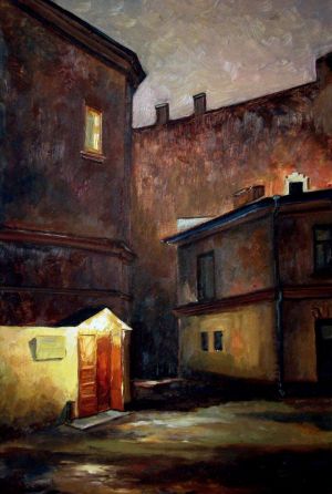 Painting, City landscape - Late Evening