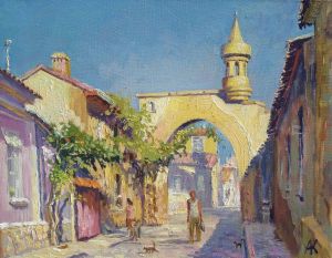 Painting, City landscape - Yevpatoria. Little Jerusalem