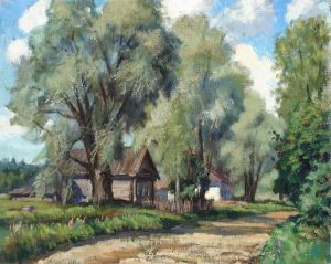 Painting, Oil - Around the corner (Korolevo village)