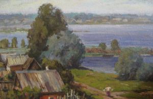 Painting, Oil - A summer day in Toropets