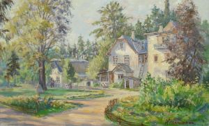 Painting, Landscape - Polenovo Manor. Big house