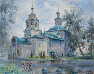 Painting, City landscape - Vologda. Church of the Intercession at Auction
