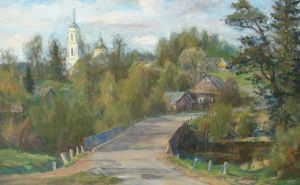 Painting, Landscape - The Road to Christmas