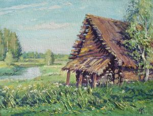 Painting, Landscape - The old bathhouse