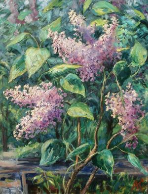 Painting, Landscape - Lilac in Peacock