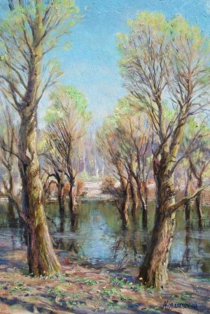 Painting, Landscape - Spring. And you are in Izmailovsky Park