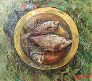 Painting, Realism - Fish