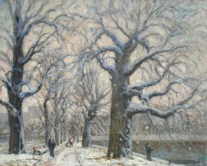 Painting, Landscape - Terletskaya oak grove