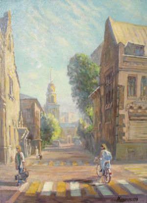 Painting, City landscape - Maly Rzhevsky Lane
