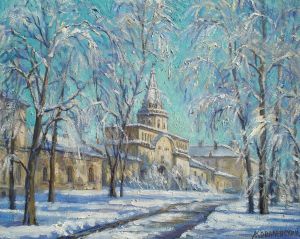 Painting, Landscape - February. Izmailovo