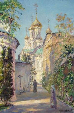 Painting, City landscape - Sretensky Monastery