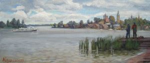 Painting, Oil - View of Ostashkov