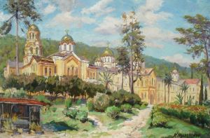 Painting, Realism - Novoafonsky Monastery