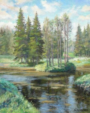 Painting, Landscape - Summer in the Catherine Park