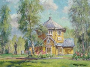 Painting, Landscape - Summer at the Academic dacha named after I.E.Repin